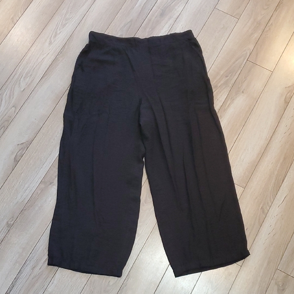 cut loose Pants - Cut Loose Black Rayon Parachute Wide Leg Pants